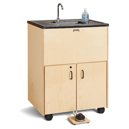 Jonti-Craft Clean Hands Helper Portable Sink-Nonelectric, 38 in. Counter, Plastic Sink 1386JC
